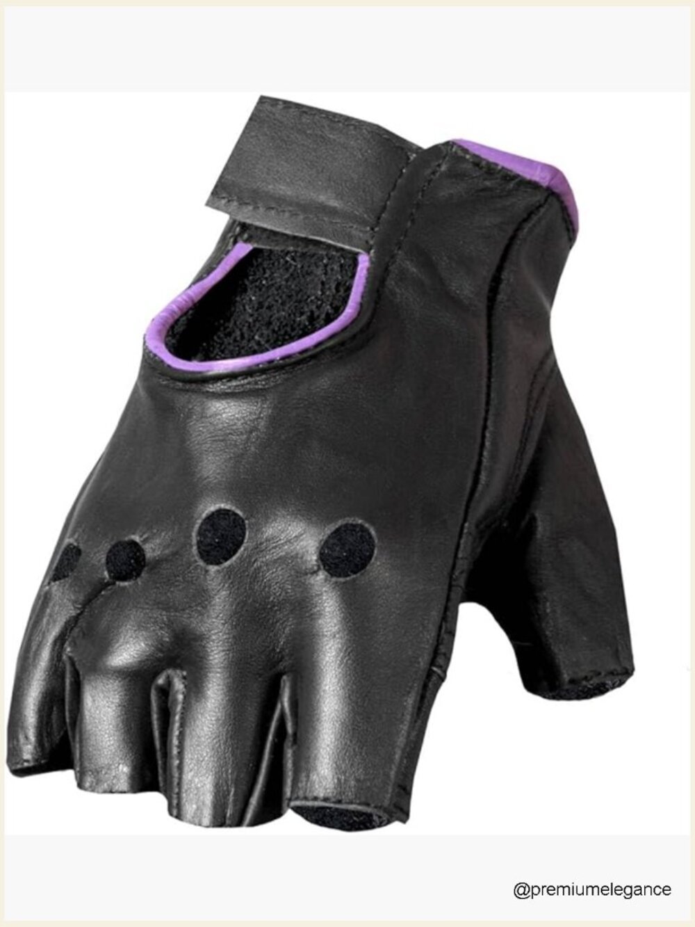 Fingerless Leather Gloves with Padded Palm